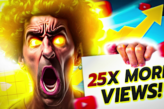 design clickbait youtube thumbnail, vibrant thumbnail, attractive thumbnail