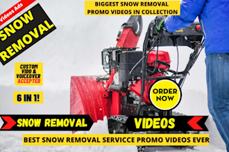 provide snow removal video or snow plowing service promo ads