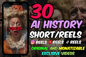 do viral ai history fact faceless youtube short videos, instagram, tiktok reels