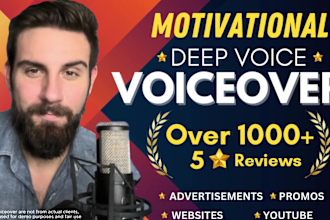 record a deep voice over motivational style