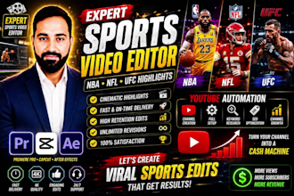 edit nba NFL ufc sports highlight  golf tracer videos for youtube