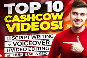 youtube automation channel, cash cow videos, top 10 video editing