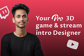 make 3d game intro animation, gaming room design