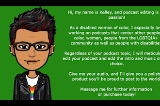 edit your podcast and add intro and music x taking 1 new client dm topic