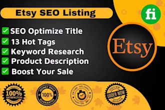 do etsy SEO listing title, tags and optimize etsy product description