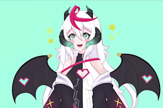 do live, 2d 3d vtuber character with full streaming setup, rigging, vrm avater