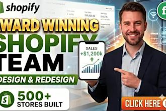 build shopify store, design redesign, copy ecommerce website, dropshipping store