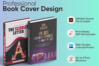 do professional book cover design, ebook cover,  amazon KDP book cover