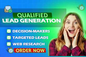 do b2b lead generation, qualified contact email finding and web research