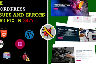 fix wordpress, php errors, issues, customization and backups