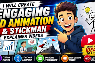 create engaging 2d animated explainer and stickman videos
