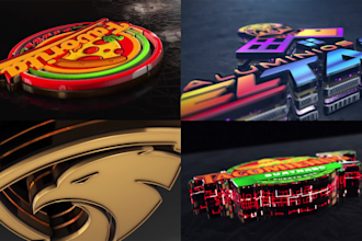 create 3d logo animation or intro video