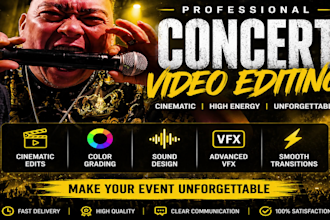 edit cinematic concert and event highlight videos