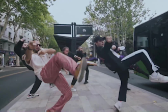create group dance video on your music