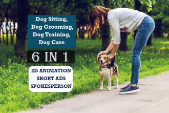 create dog grooming sitting training or care promo video ads