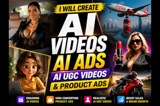 create ai videos, ai ads, ai ugc videos and product ads