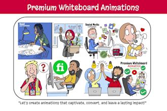 make a custom whiteboard animation doodle explainer video