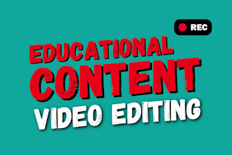 make video editing for your podcast , course , tutorial , zoom broadcast