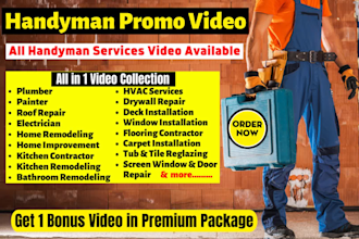 do handyman home repair service or  handyman video ad promo