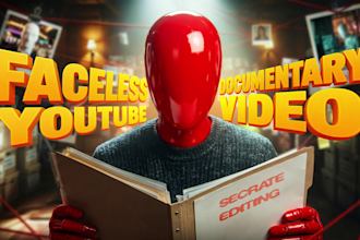 do faceless documentary video editing for youtube