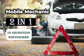 create auto repair or mobile mechanic animated promo video