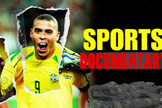 create mini sports documentaries for youtube, documentary style, faceless video