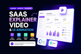 create saas explainer video and UI animation