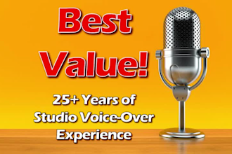 be your american male voice over announcer