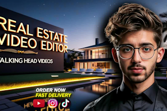 edit high quality real estate talking head video content