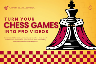 animate a personalized chess game video as a unique gift
