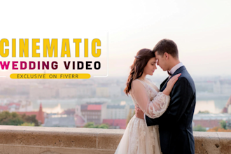professionally edit cinematic wedding videos and trailers
