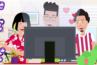 create 2d animated explainer video or saas explainer video