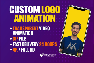 create a custom logo animation and intro video