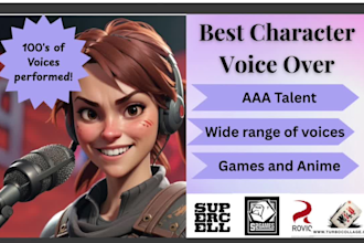 voice a video game, anime or cartoon character