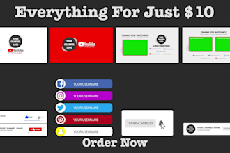 make fantastic youtube intro, subscribe and end screen video
