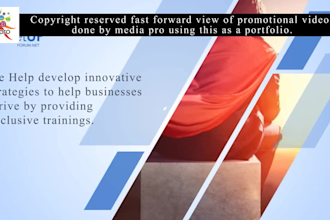 make business promotional video for you