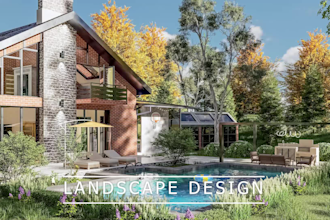 design backyard, frontyard, pool, patio as a landscape architect