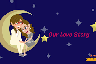 create amazing animated wedding invitation, love story, and proposal video