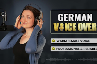 record a professional german female voice over
