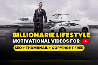 create luxury lifestyle motivational videos for youtube with speech