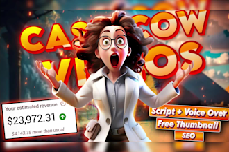 create cash cow automated youtube videos, top 10, faceless videos