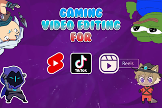 edit your gaming or twitch clips for tiktok or youtube shorts
