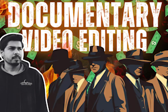 do professional documentary style video editing for youtube documentaries