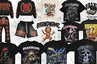 create custom streetwear t shirt design and streetwear design