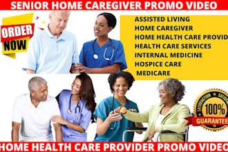 do senior care or health care or home caregiver promo video