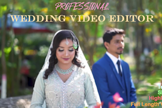 do cinematic wedding video editing and shorts