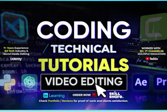 do video editing for coding tutorial explainer and online courses