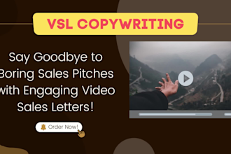 write persuasive video sales letter vsl copywriting