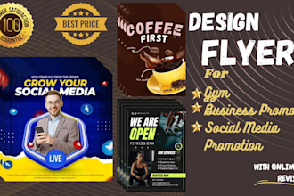 design business, event flyer and social media promotional motion flyers posters