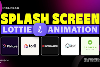 create lottie json logo animation for app splash screen